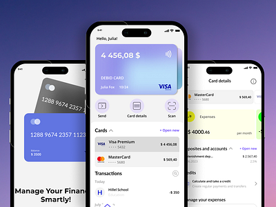 Mobile app: Finance bank bank card banking design figma graphic design mobile app mobile bank ui ui design ux