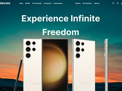 Samsung Website Parallax Design 3d ad branding illustration logo mobile parallax samsung uiux