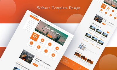 Travel website Template design graphic design landing page landing page design ui design uiux uiux design website website design website ui