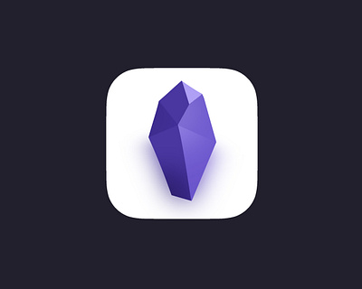 Alternative Obsidian.md iOS App Icon app icon graphic design obsidian photoshop ui