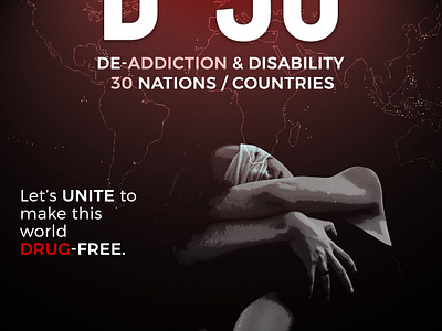 D30- De-Addiction & Disability in 30 Nations adobe branding creativead design graphic design poster