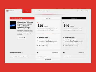 SYNERGO - Website Concept blog cms concept design energy landing page minimalist modern portfolio pricing design technology ui ux web web design webdesign website