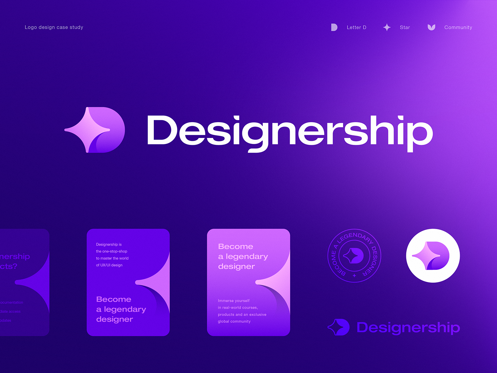 Designership Logo Design ai blockchain branding coaching cources crypto defi design education gradient icon identity learning lepisov logo saas school