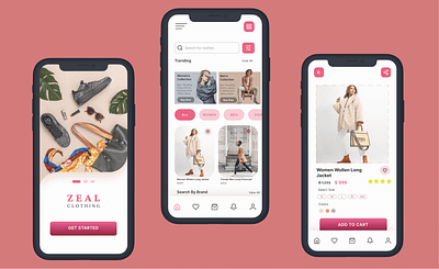 UI Design - Clothing App design fashion design figma mobile app ui ui design uiux ux uxui