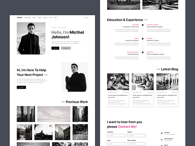 Portfolio Landing Page designs, themes, templates and downloadable graphic  elements on Dribbble