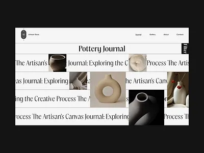 Artisan Store Journal Page creative design gallery grid interaction design layout minimal minimalism modern typography ui ui design uiux user interface web web design web page webdesign website website design