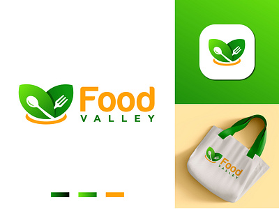 Food Valley abstract app logo branding creative logo logo logo design logo designer logo icon minimal logo minimalist logo symbol vector vectplus7 website logo
