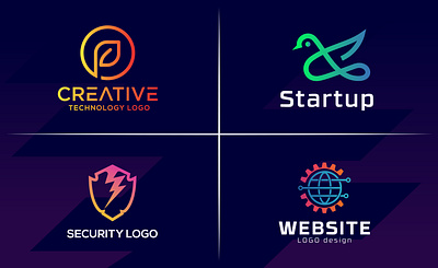 Technology Startup Security and Website logo design ai app logo branding business logo crypto cyber graphic design icon letter logo logo maker modern logo security startup symbol tech techno technology logo token logo website