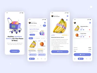 E-commerce Grocery App UI Design 🛒 app design buy app cart e commerce e commerce app e commerce app design e commerce ui design grocery grocery app grocery app design grocery app ui design popular ui ui design ui ux ux