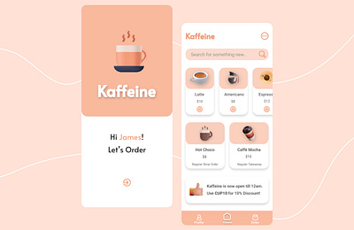 Coffee App app appdesign design landingpage ui uidesign uiux ux