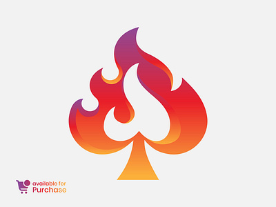 Spade Fire Logo | Casino Logo abstract artwork card casino colorful digitalart fire fire logo gaming gradient heart illustration logo nft royal spade symbol technology token website