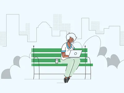 Remote Work adobe illustrator blog illustration brand illustration figure illustration illustrator marketing illustration person vector vector art