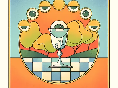 Heavy Lids adobe fresco digital illustration illustration retro retro illustration