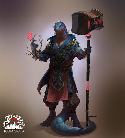 Lizard Wizard art characterart characterdesign conceptart design dnd fantasy illustration rpg