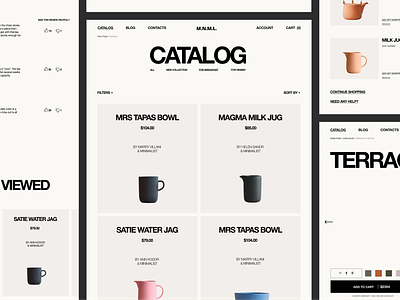 Catalog & Product page for ceramics shop bold catalog ceramics shop dishes e commerce ecommerce inspiration landing page minimalism plate product page products shope store ui ux design web web design web designer website