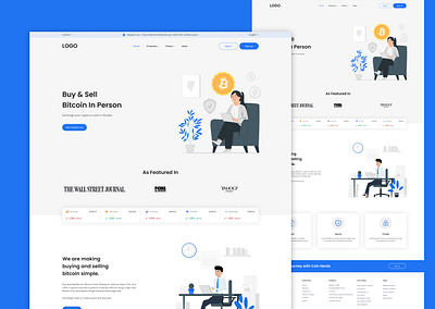 Crypto coin exchange company agency branding crypto design illustration porfolio ui ux vector web