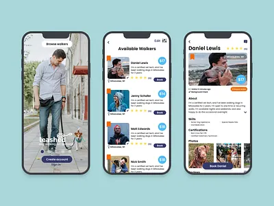 Leashed: Case Study case study design exploration forms ui wireframes
