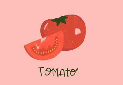 Tomato 🍅 graphic design hand lettering illustration illustrator lettering procreate tomato vegetable