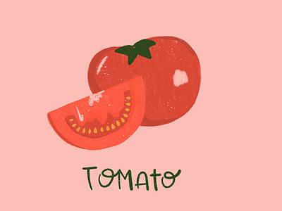 Tomato 🍅 graphic design hand lettering illustration illustrator lettering procreate tomato vegetable