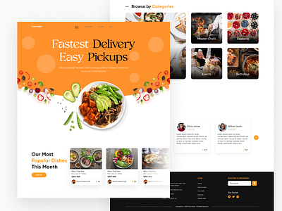 Restaurant Landing Page design food landing page restaurant ui ui ux user interface webdesign website