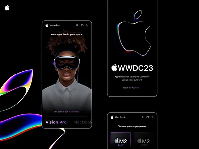 WWDC23 - Apple conference mobile concept design animation aplication app app design apple apple vision pro appmobile design figma interface ios mobile mobile app mobile app design mobile design mobile ui ui uiux ux wwdc