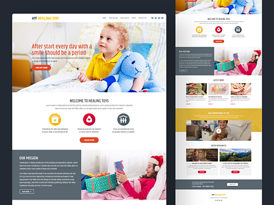 Healing Toys - Landing Page design landingpage