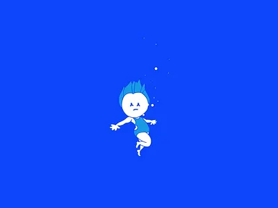 Feb 10 blue breath bubble deep float illustration swim water