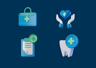 3D Icon for Health App 3d 3d icon 3d illustration 3d scene brand identity care design graphic design health healthcare healthicon icon illustration services ui