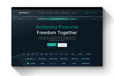 [UX/UI] Bitfinex Hero Section Redesign design ui ux