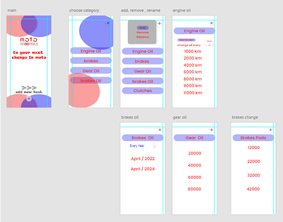 Moto doo app design ui ux vector