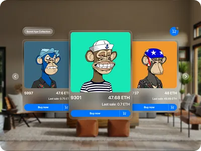 NFT Marketplace UI - Spatial Design blockchain crypto product design spatial design ui ux