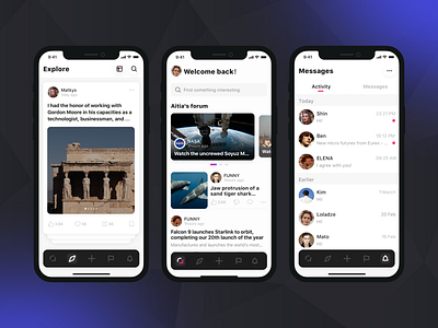 APP for Content Sharing app design ui ux