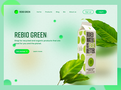 Rebio green graphic design illustration login logo ui ux