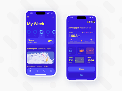 Workouts Social App cycling design health healthapp mobile mobile app design mobile design running sports ui ux workout