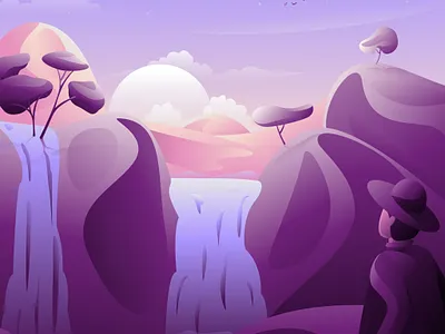 Environment Illustration adventure environment illustration landscape illustration travel