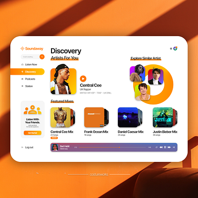 UIUX: MUSIC Dashboard Design appdesign dashboard dashboarddesign design designer graphic design illustration musicapp musicdashboard musicui musicux orange ui uidesign uidesigner uiux uiuxdesign ux uxdesign webdesign