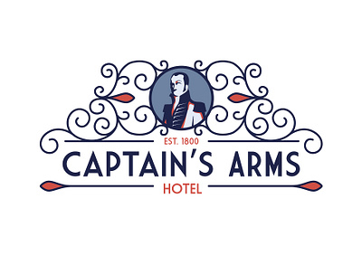 "Captain's Arms" Logo Concept branding design design concept graphic design illustration logo typography vector