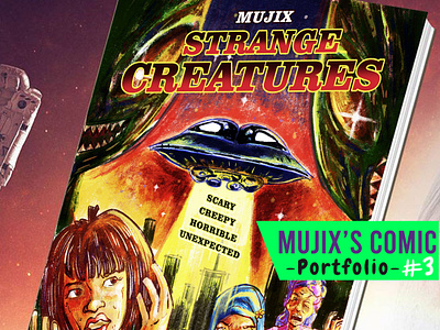 MUJIX COMIC PORTFOLIO: STRANGE CREATURES alien artwork books cartoon comic graphic design illustration manga mujix mujixportfolio storyboard