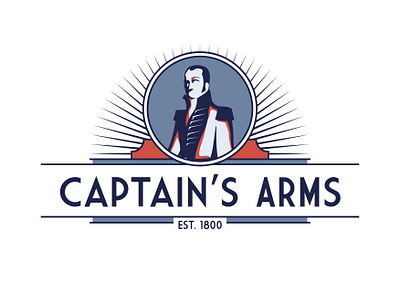 "Captain's Arms" Logo Concept 2 branding design design concept graphic design illustration logo typography vector