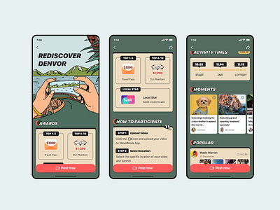 Activity UI app design illustration ui