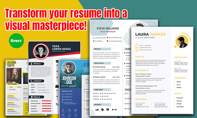Transform your resume into a visual masterpiece! branding design graphic design photoshop social media post
