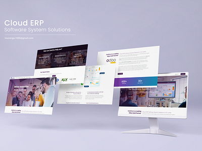 Web Template for ERP Solutions branding design erp graphic design illustration logo typography ui ux vector
