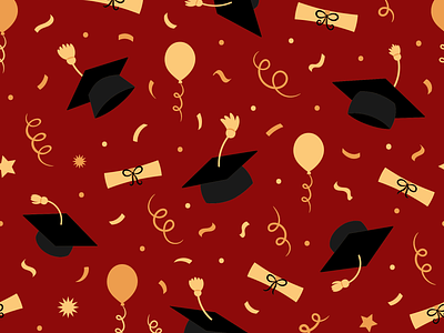 Graduation Pattern design graphic design illustration logo motion graphics