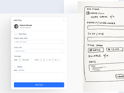 Add Time UI Design for SaaS Application by Rakesh Mondal on Dribbble