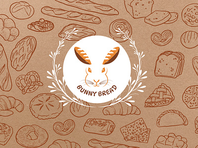 Bunny Bread logo abstract bread bread logo bunny bunny bread bunny logo cute design logo logo design logomark minimal minimalistic rabbit simple symbol