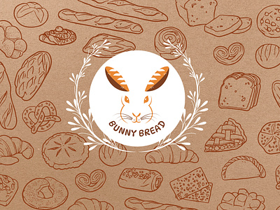 Bunny Bread logo abstract bread bread logo bunny bunny bread bunny logo cute design logo logo design logomark minimal minimalistic rabbit simple symbol