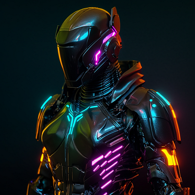 【申焯栢ai設計作品】cyberpunk armour suit v2 ai ai art design graphic design vector 申焯栢