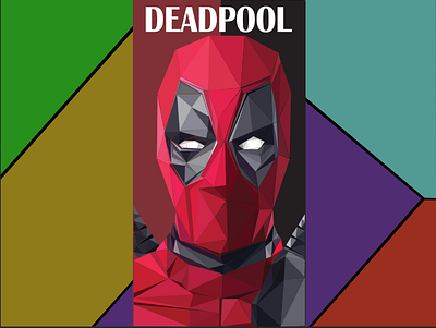 POLY ART IN DEADPOOL app banners branding design graphic design illustration logo ui ux vector