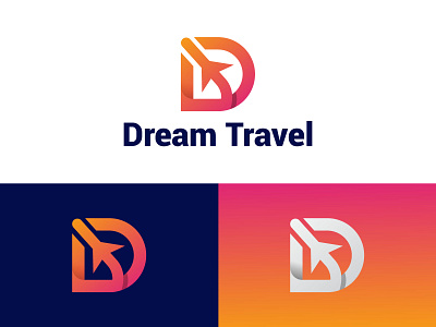 Dream Travel Modern logo design, logos 3d abstract logo app logo branding d logo design gradient logo graphic design icon illustration letter logo logo logo design logo maker logo mark logo type modern logo monogram travel logo vector logo