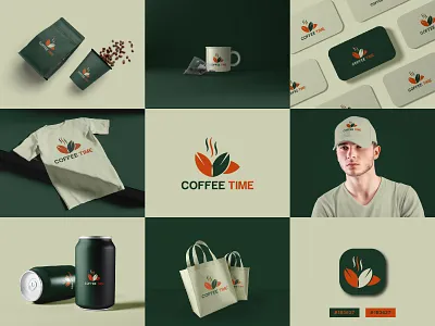 Coffee Logo | Cafe Logo Design | Natural Logo Design app logo branding cafe logo coffee coffee bean coffee branding coffee cup coffee logo coffee shop coffee shop logo coffee time fresh gradeint identity leaf logo design modern natural shop symbol logo